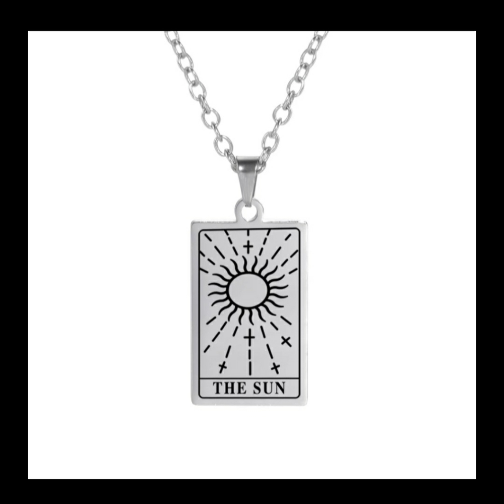 "THE SUN" Tarot Card Necklace
